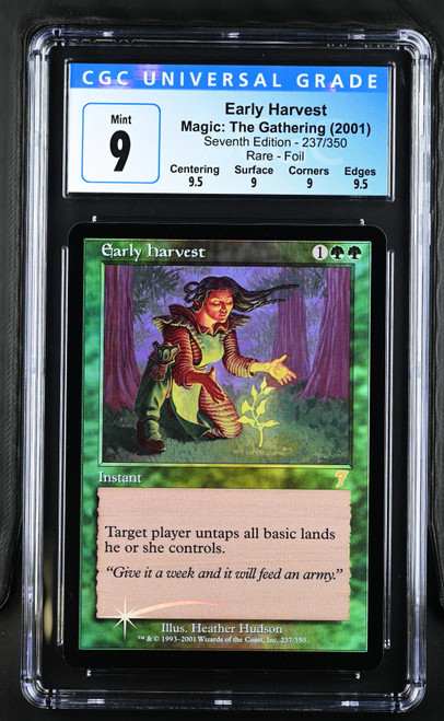 EARLY HARVEST 7th Edition Foil Rare CGC 9.0 Q++ #4078152024