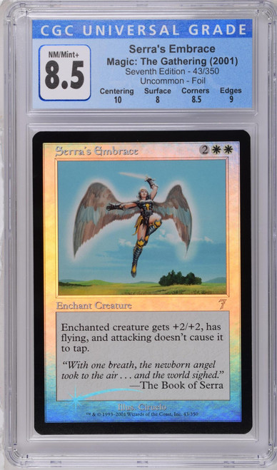 SERRA'S EMBRACE 7th Edition Foil U CGC 8.5 #3847155178