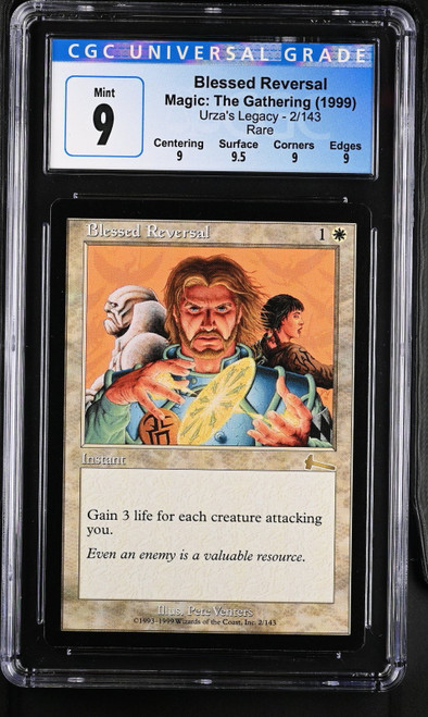 BLESSED REVERSAL Urza's Legacy Rare CGC 9.0 Q+ #4071403215