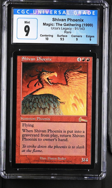 SHIVAN PHOENIX Urza's Legacy Rare CGC 9.0 Q++ #4071403256