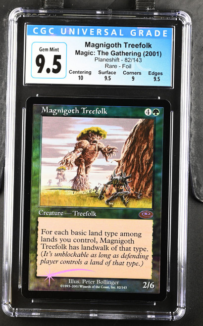 MAGNIGOTH TREEFOLK Planeshift Foil Rare CGC 9.5 #3987358192