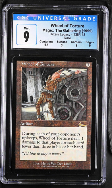 WHEEL OF TORTURE Urza's Legacy Rare CGC 9.0 Q+ #4071403131