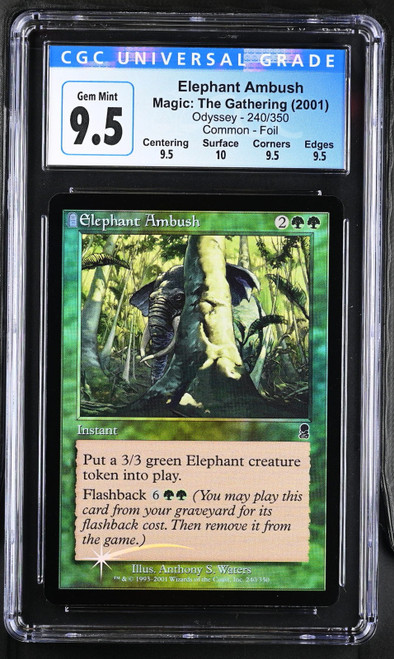 ELEPHANT AMBUSH Odyssey Foil C CGC 9.5 Q+ #4089748082