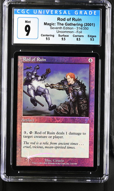 ROD OF RUIN 7th Edition Foil U CGC 9.0 #4069352168