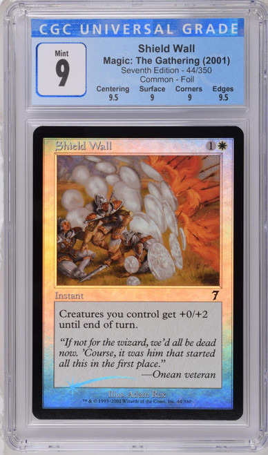 SHIELD WALL 7th Edition Foil C CGC 9.0 Q++ #3847155081