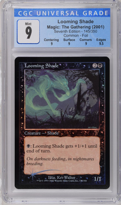 LOOMING SHADE 7th Edition Foil C CGC 9.0 Q+ #3847155052