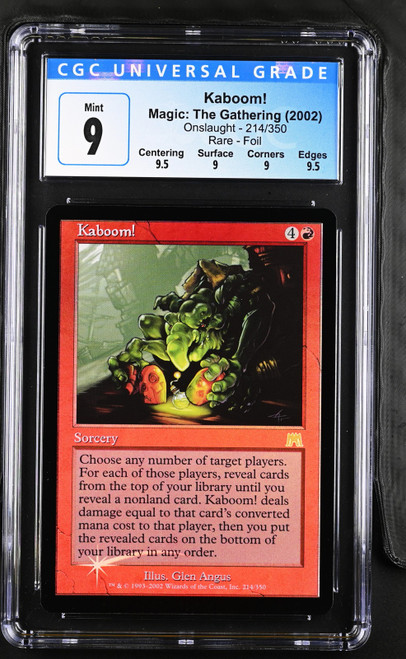 UNHOLY GROTTO Onslaught Foil Rare CGC 9 Q+ #4078174197