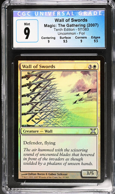 WALL OF SWORDS 10th Edition Foil U CGC 9.0 Q++ #3886720460