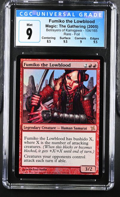 FUMIKO THE LOWBLOOD Betrayers of Kamigawa Foil Rare CGC 9.0 #3991265139