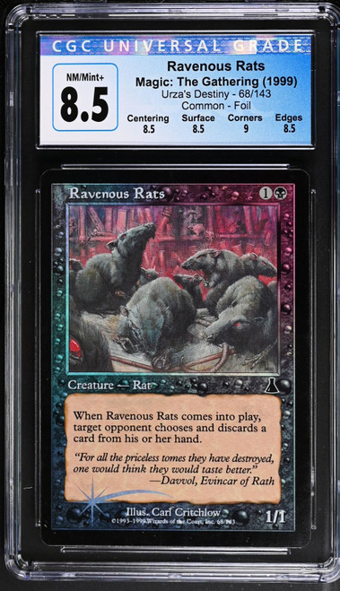 RAVENOUS RATS Urza's Destiny Foil CGC 8.5 Q+ #3885990149