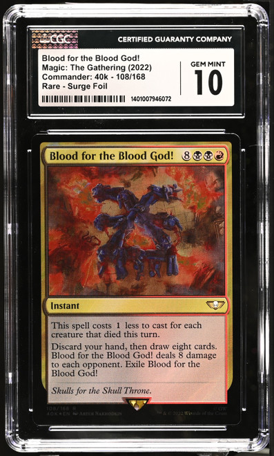 BLOOD FOR THE BLOOD GOD! Warhammer 40k Surge Foil CGC 10 #1401007946072