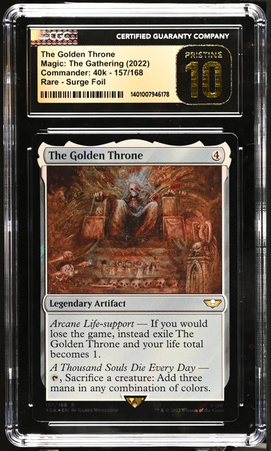 THE GOLDEN THRONE Warhammer 40k Surge Foil CGC 10 #1401007946178