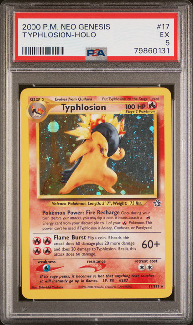 TYPHLOSION Neo Genesis Unlimited Holo PSA 5 #79860131