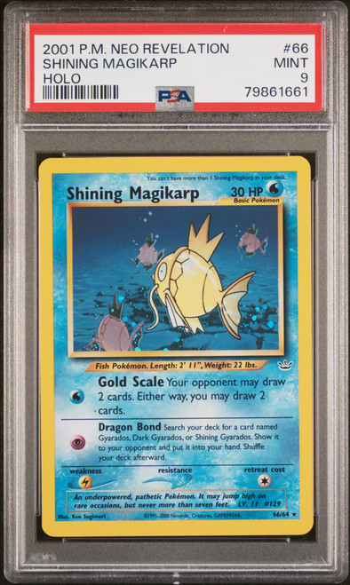 SHINING MAGIKARP Neo Revelation Unlimited Holo PSA 9 #79861661