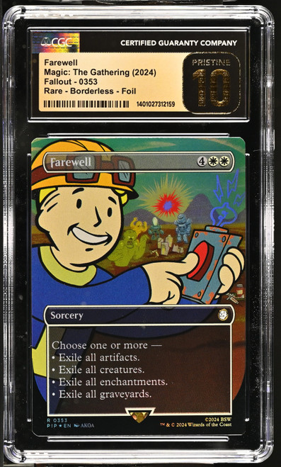 FAREWELL Fallout Borderless Foil CGC 10 #1401027312159