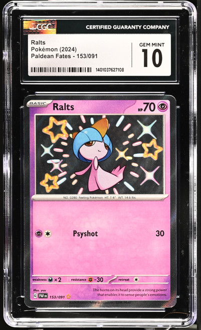 RALTS Paldean Fates Holo CGC 10 #1401037627108