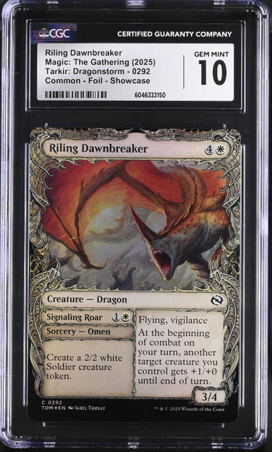 BREACHING DRAGONSTORM Tarkir: Dragonstorm Showcase Foil CGC 10