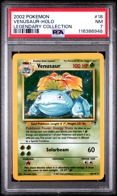 VENUSAUR Legendary Collection Holo PSA 7