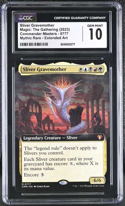 SLIVER GRAVEMOTHER Commander Masters Extended Art CGC 10