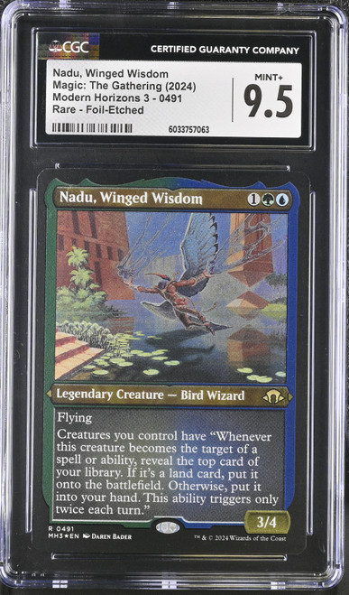 NADU, WINGED WISDOM Modern Horizons 3 Foil Etched Foil CGC 9.5