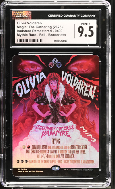 OLIVIA VOLDAREN Innistrad Remastered Borderless Movie Poster Foil CGC 9.5