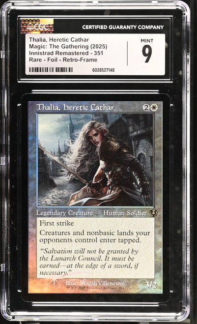 THALIA, HERETIC CATHAR Innistrad Remastered Retro Frame Foil CGC 9