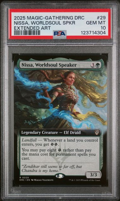 NISSA, WORLDSOUL SPEAKER Aetherdrift Commander Decks Extended Art PSA 10