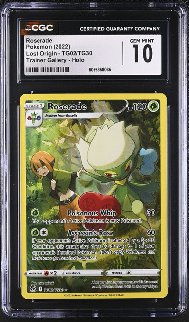 ROSERADE Lost Origin Trainer Gallery Holo CGC GM10
