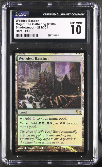 WOODED BASTION Shadowmoor Foil CGC 10