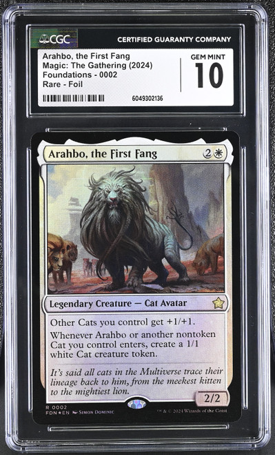 ARAHBO, THE FIRST FANG Foundations Foil CGC 10