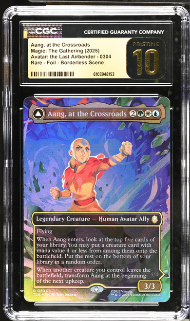 AANG, AT THE CROSSROADS Avatar: The Last Airbender Borderless Foil CGC 10