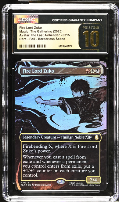 FIRE LORD ZUKO Avatar: The Last Airbender Borderless Foil CGC 10
