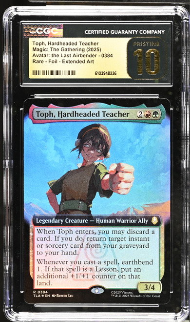 TOPH, HARDHEADED TEACHER Avatar: The Last Airbender Extended Art Foil CGC 10