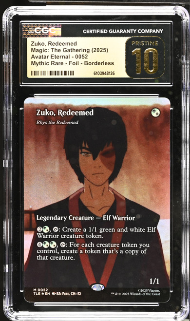 RHYS THE REDEEMED Avatar: The Last Airbender Eternal-Legal Zuko, Redeemed Foil CGC 10