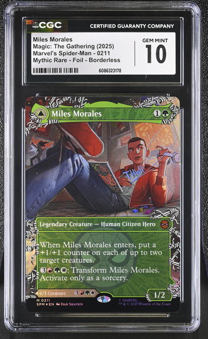 MILES MORALES Marvel's Spider-Man Borderless  Foil CGC 10