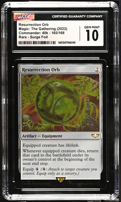 RESURRECTION ORB Universes Beyond: Warhammer 40,000 Surge Foil CGC 10