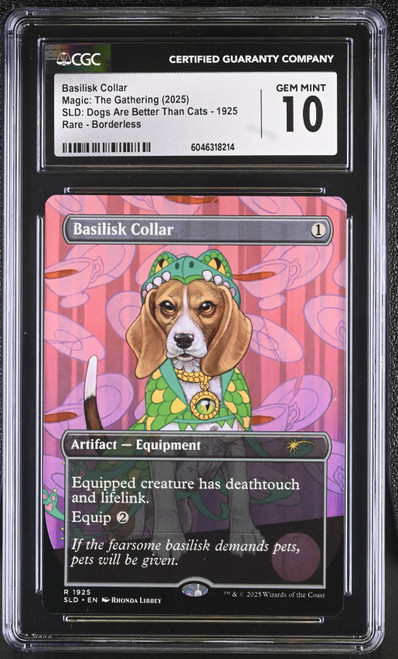 BASILISK COLLAR SLD: Dogs Are Better Than Cats CGC 10