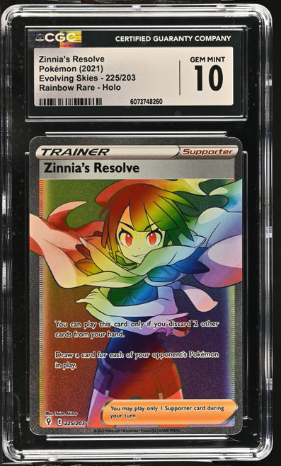 ZINNIA'S RESOLVE Evolving Skies Holo CGC 10