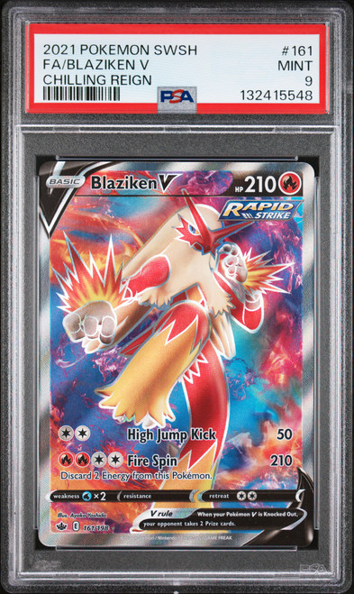 BLAZIKEN V Chilling Reign Holo PSA 9