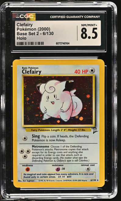 CLEFAIRY Base Set 2 Holo CGC 8.5