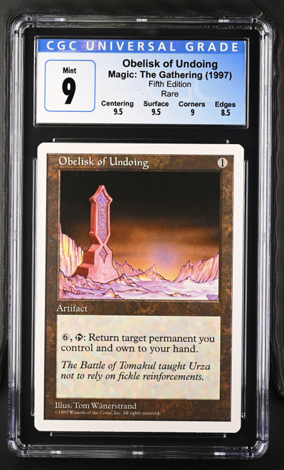 OBELISK OF UNDOING 5th Edition Rare CGC 9 #4151141133