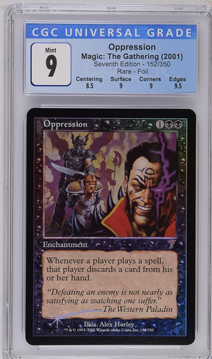 OPPRESSION 7th Edition Foil Rare CGC 9 #3915006022