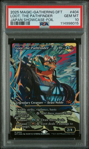 LOOT, THE PATHFINDER Aetherdrift Japan Showcase Foil PSA 10