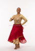 * Elegant Red and gold chiffon Tunic with gold trimming J- OY Collection  - Praise Dance Ephod