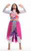 Asymmetrical Praise and worship overlay belted pink skirt