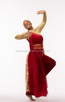 Two (2) piece Set - Red velvet Unitard with elegant king trimmed chiffon skirt -   Christmas Collection 