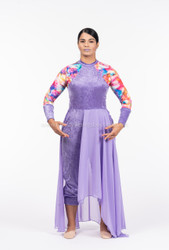 Revival Collection -Elegant Lilac Unitard & Skirt