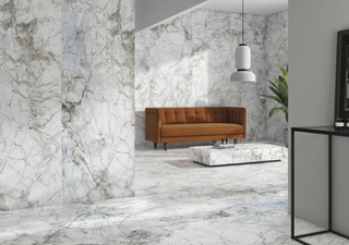 Supreme Polished White 24X48 Marble Look Polished 15.5 Sqft x Box