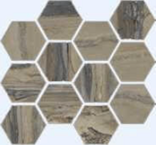 Mosaic Exotic Stone Tundra Polished Hexagon 12" x 14"