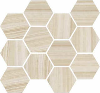 Mosaic Onyx Honey Polished Hexagon 12" x 14"
